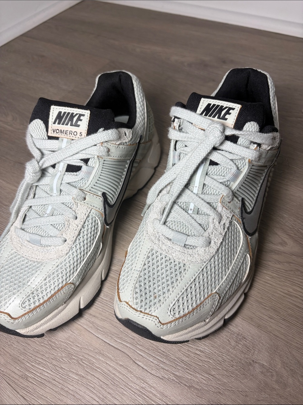 Nike Women’s Vomero 5 Running Shoes - Light Gray with Black Accents
